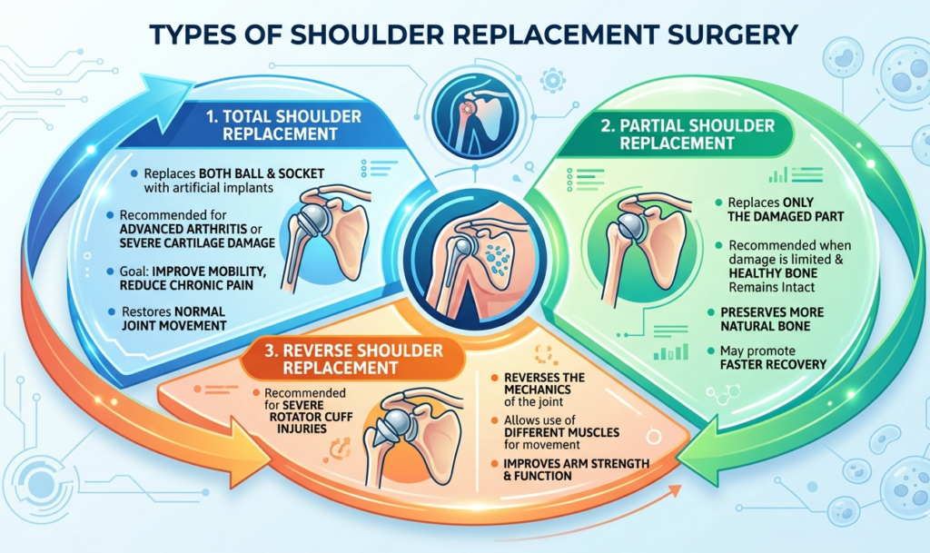 Types of Shoulder Replacement Surgery