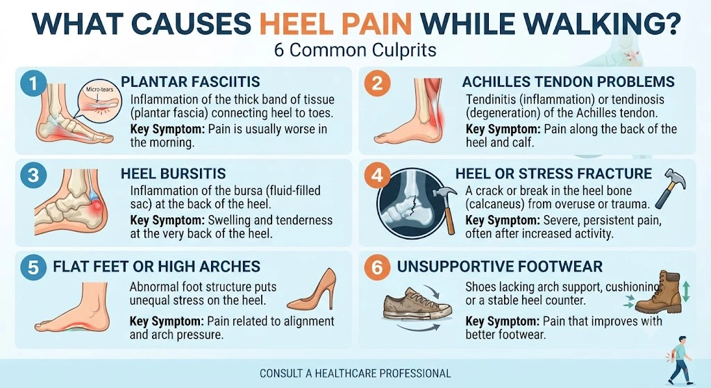 What Causes Heel Pain While Walking?